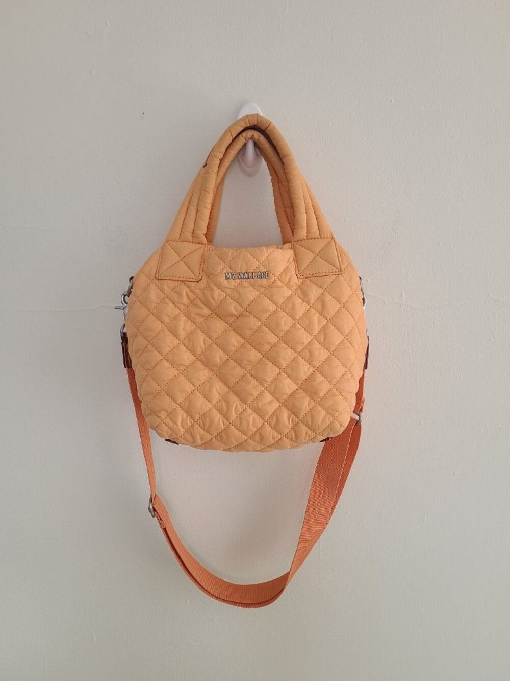 MZ Wallace Mini Metro Tote Deluxe Bag Peach Orange
